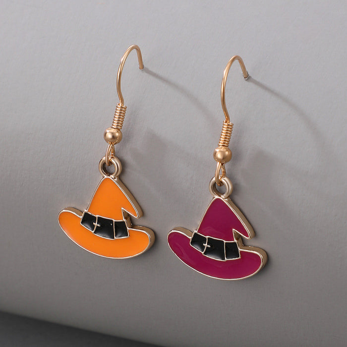Wholesale Halloween Alloy  Earrings Pumpkin Ghost Design Party Jewelry Accessory MOQ≥2