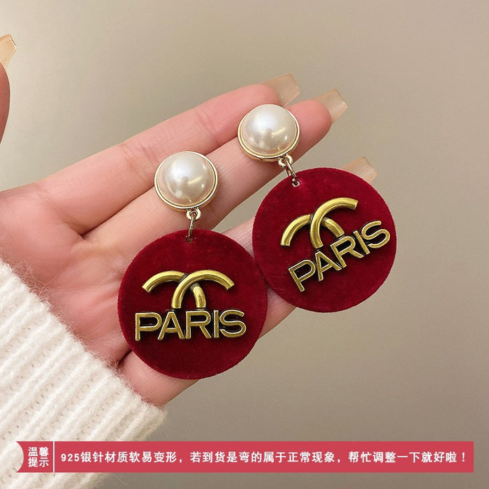 Wholesale   earrings red  tassel earrings S925 earrings