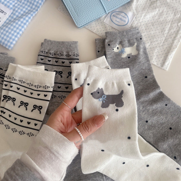 Wholesale Socks Butterfly Knot Cotton Middle Socks Thin Breathable Socks
