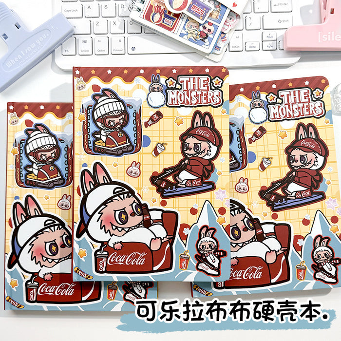 Wholesale 5pcs Cola Color Page Hard Shell Notebook Cartoon Notepad Hand Ledger Student Diary
