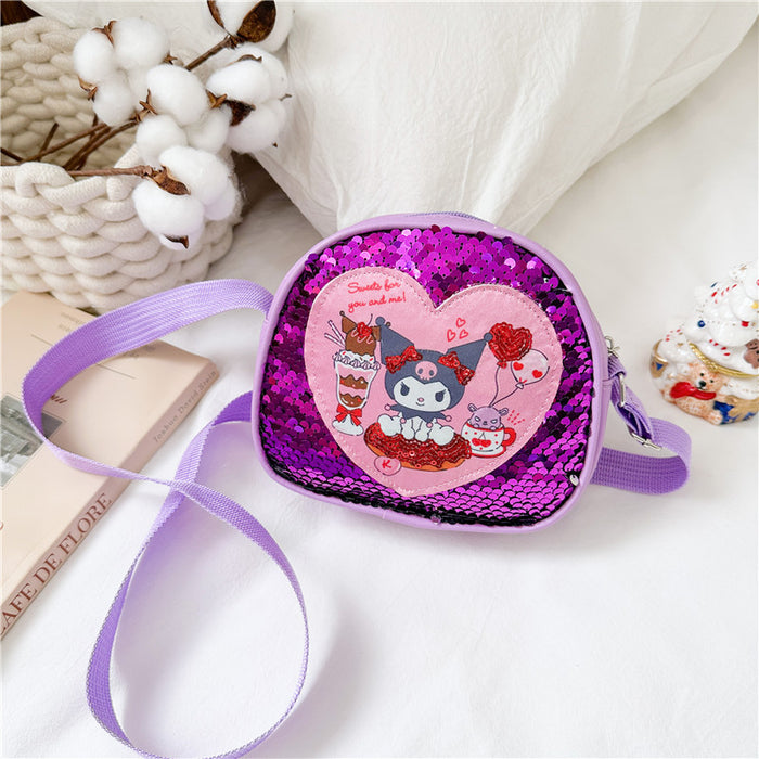 Wholesale Children's small shoulder bag cartoon sequin single shoulder crossbody bag
