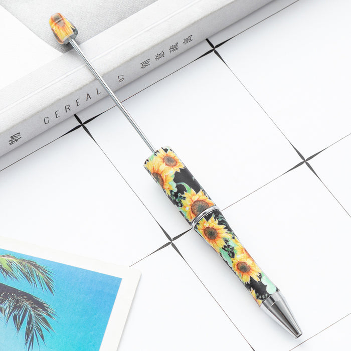 Wholesale DIY Beadable Pens Cow Print Leopard Print Christmas Plastic Pen DIY for Beaded JDC-PN-HuaH006