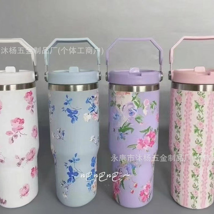 Wholesale Cartoon Stainless Steel Double-Drink Large-Capacity Insulated Cup for Car Use,  Single-Drink and Double-Drink Portable Cup,  Ice Cup