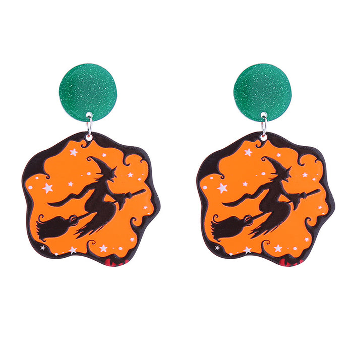 Wholesale Punk  Acrylic  Earrings Funny Pumpkin Skull Ghost Party Earrings