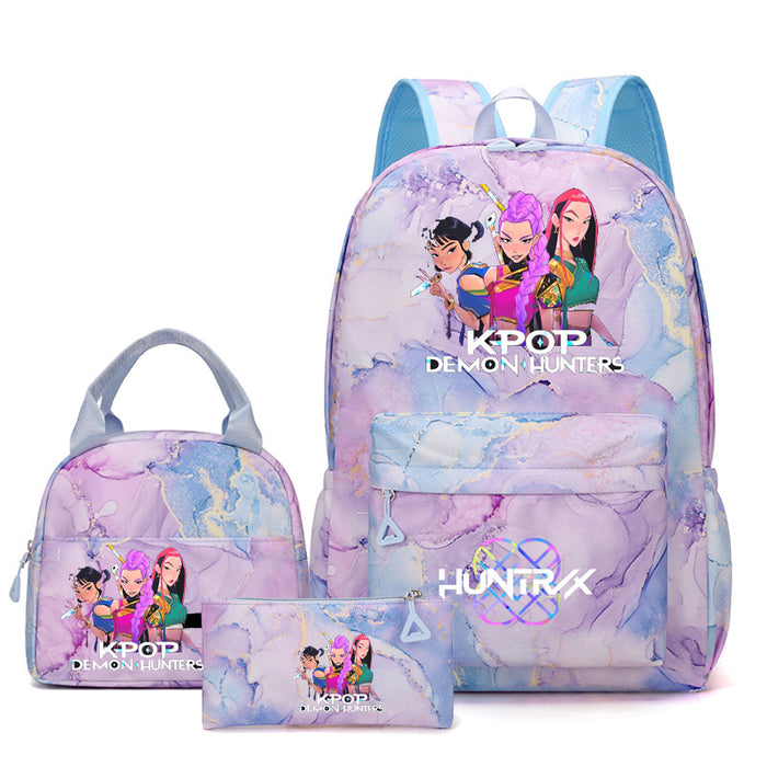 Wholesale Children' s KPOP Series Multi-Color Backpack Bags Three-Piece Set