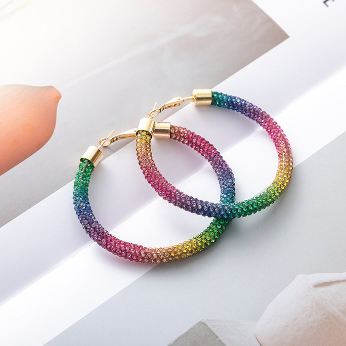 Wholesale Christmas Independence Day gradient color earrings for women,  gorgeous evening dress matching accessories