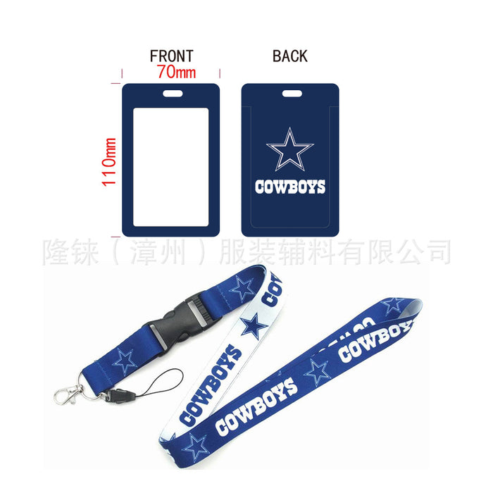 Wholesale of 10pcs/pack Rugby Card Set Polyester Hanging Cord Keychain JDC-KC-LongL001