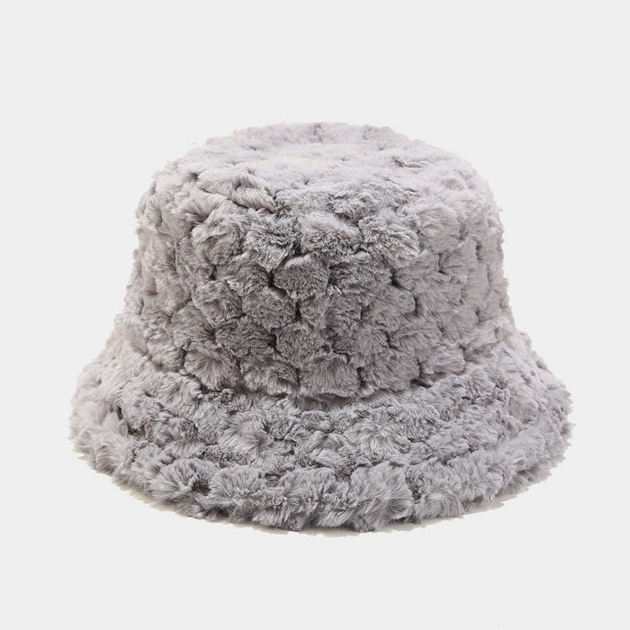 Wholesale Retro Autumn and Winter Warm Solid Color Bucket Hat JDC-FH-LvYi060