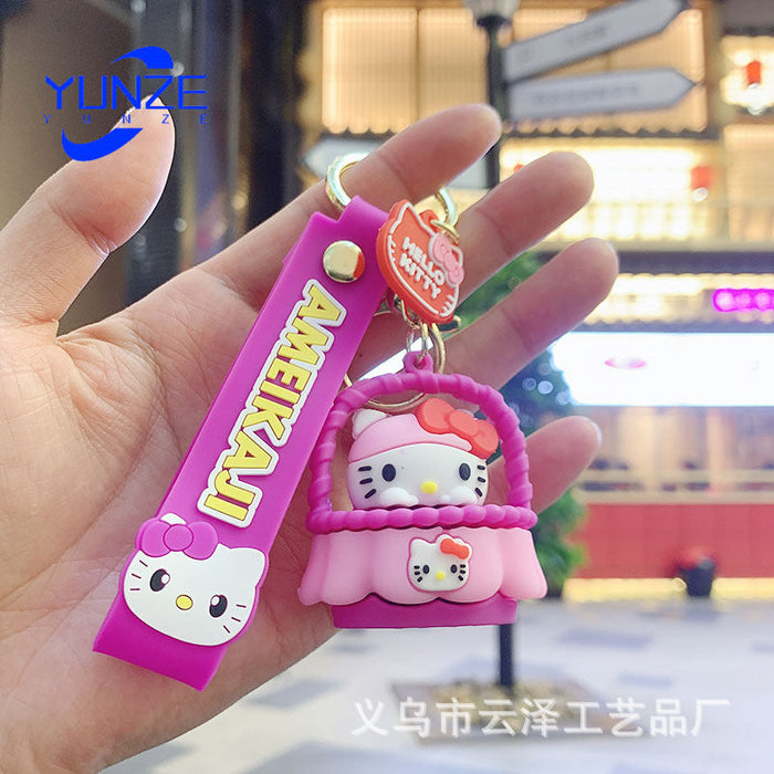 Wholesale Cute Flower Basket Doll Keychain JDC-KC-YunZ001