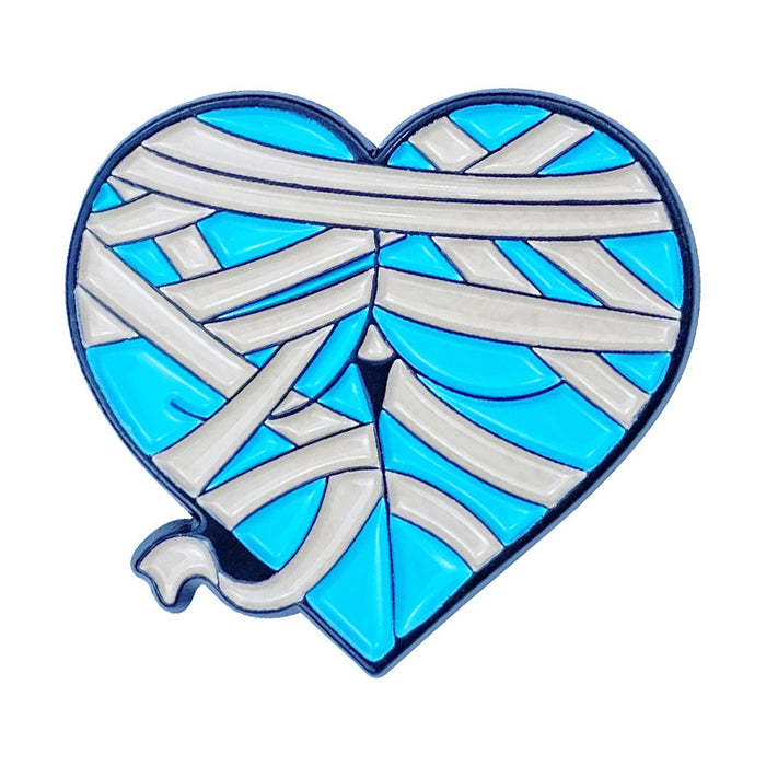Wholesale Cartoon cute heart-shaped alloy badge creative funny fun pumpkin metal brooch MOQ≥2