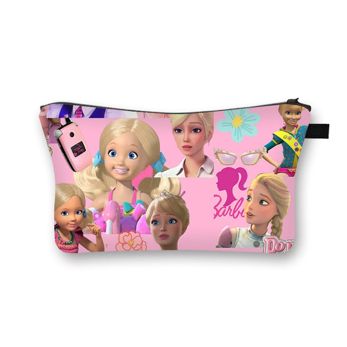 Wholesale Pink Princess Cosmetic Bag Kids Cosmetic Bag Portable Polyester Storage Bag JDC-CB-YiLan001