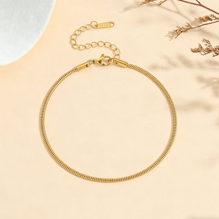 Wholesale 2pcs Snake bone bracelet niche simple colorfast high-end titanium steel jewelry