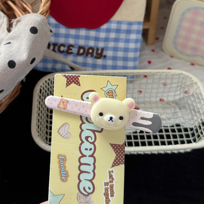 Wholesale Cute Bear Dot Duckbill Hair Clip Trendy Hair Accessory For Everyday And Boutique Resale