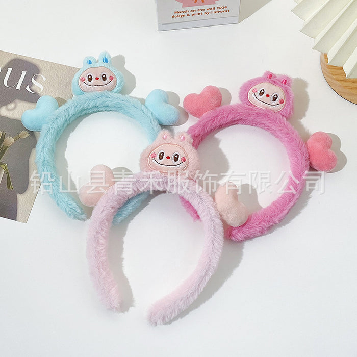 Wholesale Cute Cartoon  Plush Hair Hoop Girl Wash Face Non-slip Pressure Hair Hoop Out All-match