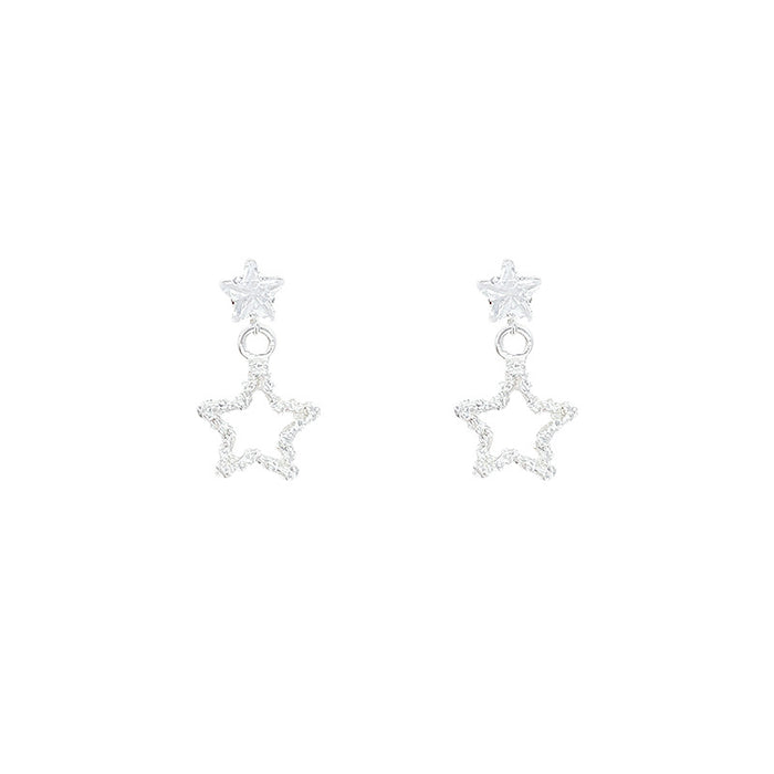 Wholesale Diamond-Encrusted Five-Pointed Star Earring