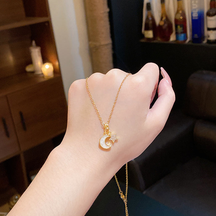 Wholesale Titanium Steel Micro Inlaid Zircon Clavicle Chain