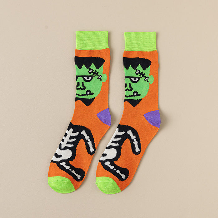 Wholesale  socks with cartoon creative mid-calf socks and cute pumpkin patterns