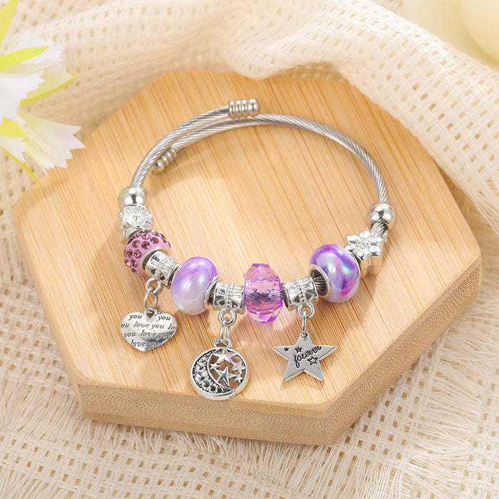 Wholesale Beaded Bracelet Stainless Steel Copper Alloy Rhinestone Fashion Jewelry