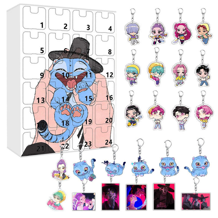 Wholesale KPOP Christmas Countdown Calendar Blind Box Backpack Keychain Acrylic Ornament Gift Box