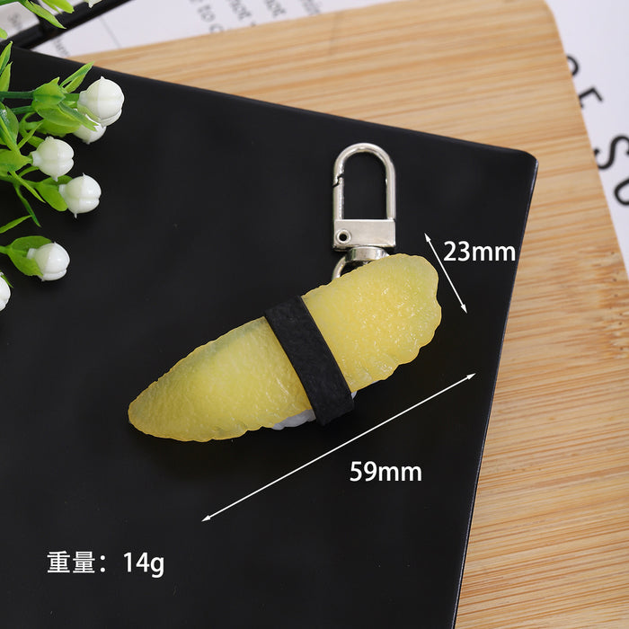 Wholesale PVC Sushi Keychain Food Toy Accessory for Bag Charm or DIY Craft Gift MOQ≥2