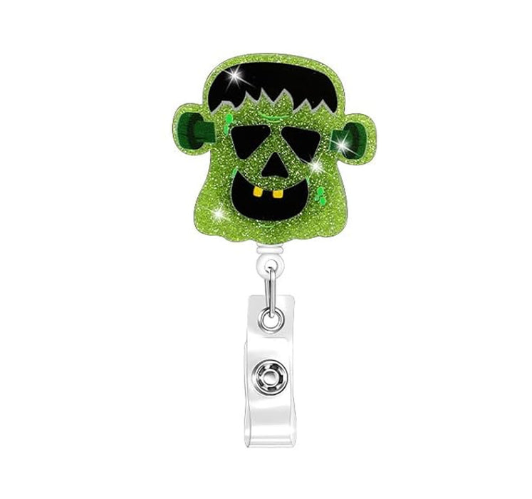 Wholesale Halloween Acrylic Retractable Clip Easy Pull Keychain JDC-KC-QiDing003