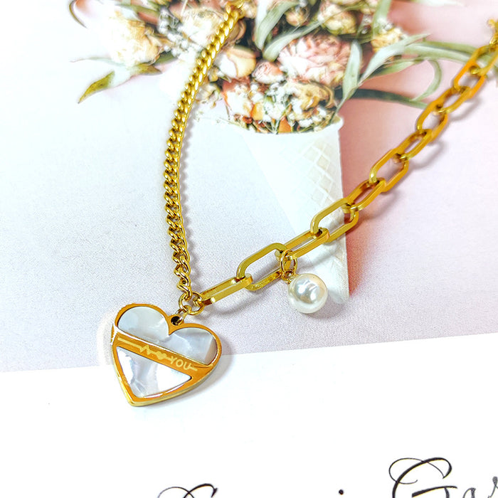 Wholesale summer light luxury double titanium steel pearl bracelet women