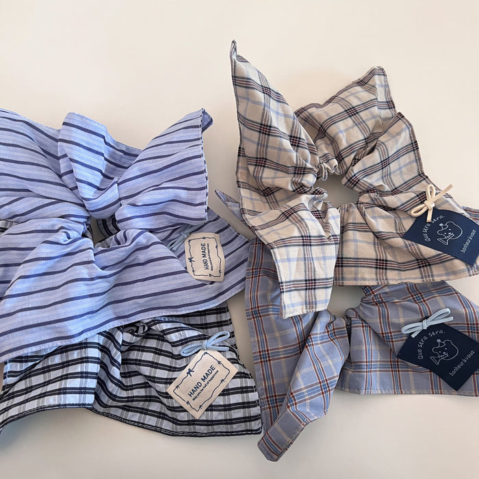 Wholesale Small niche minimalist retro striped square circle hair loop, women's high-end sense, ponytail hair accessory, headband, rubber band hair clip