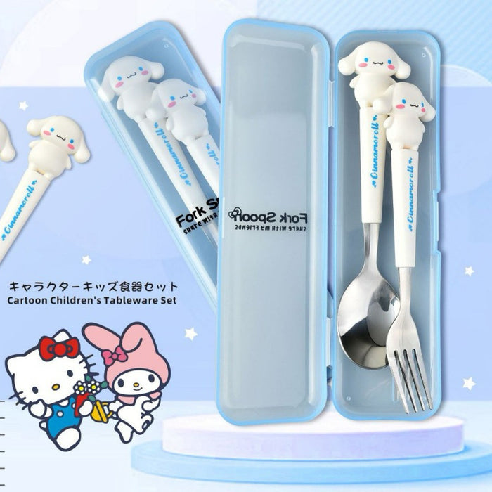 Wholesale Cartoon Printed Stainless Steel Cutlery Two-piece Set JDC-SN-Kameng001