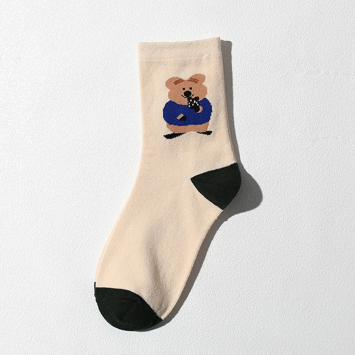 Wholesale Socks cotton tube new cartoon versatile cute cotton socks