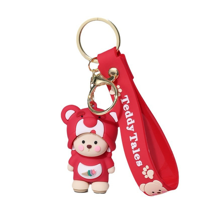 Wholesale Cartoon Doll Silicone Keychain JDC-KC-HongSheng004