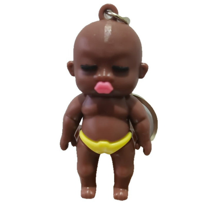 Wholesale 3pcs Black Doll Keychain Plush Doll Toy