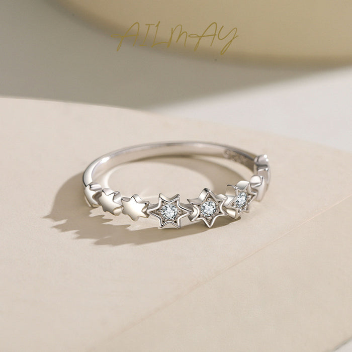 Wholesale Micro inlaid ring, light luxury, versatile, closed-end ring, hundred hand accessories