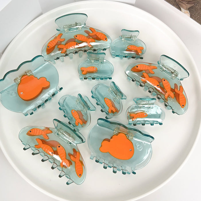 Wholesale Stylish Acetate Hair Grip Clips with Fish Pattern Cute Hairpin