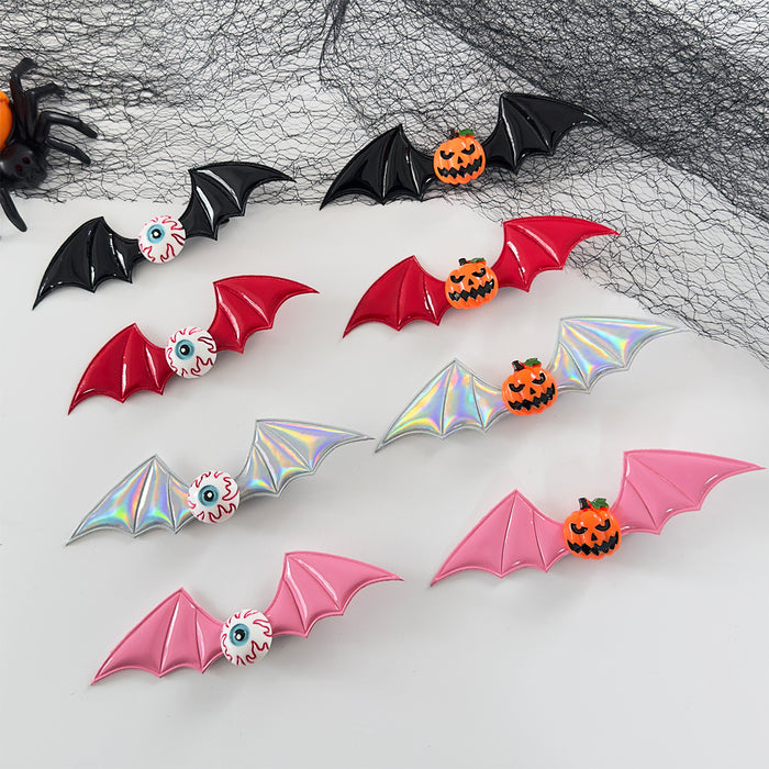 Wholesale New Halloween Headdress Dark Series Funny Pumpkin Single Eye Devil Bat Wings Side Hairpin Hairpin