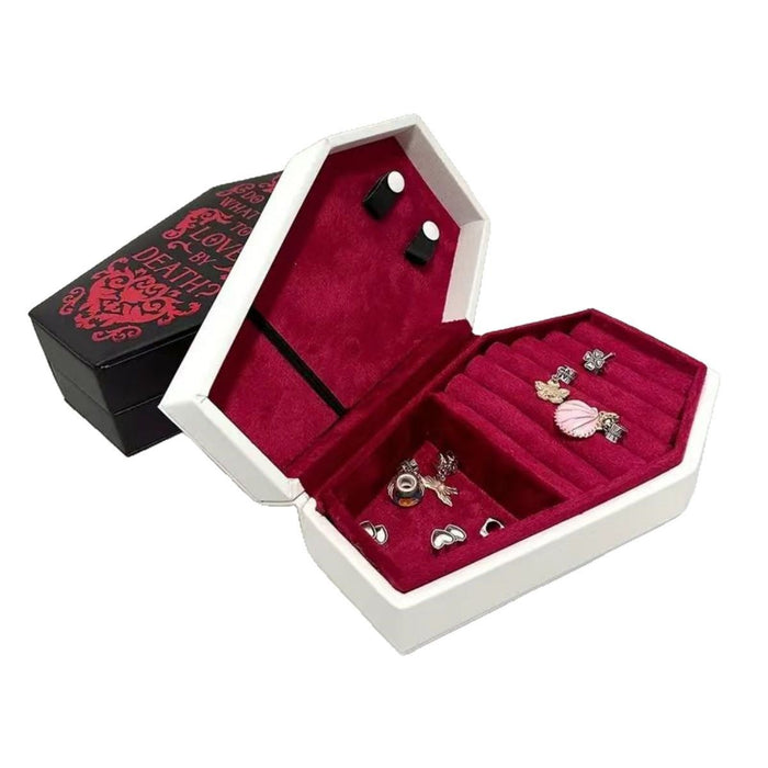 Wholesale Gothic  Coffin Jewelry Box Fashion Jewelry Accessory Decorative Storage For Earrings Rings Necklaces Boutique Resale