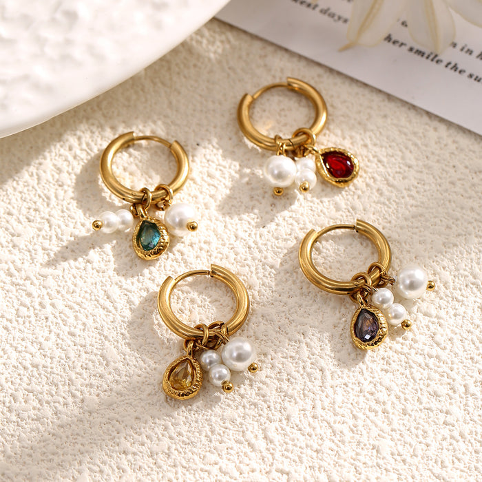 Wholesale Stainless Steel Pearl Earrings