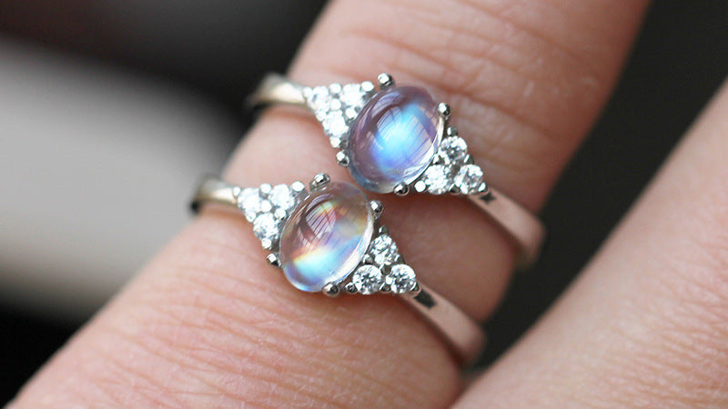 Wholesale Natural gemstone ring with minimalist design