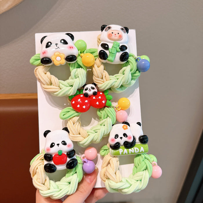Wholesale Panda woven Hair Scrunchies