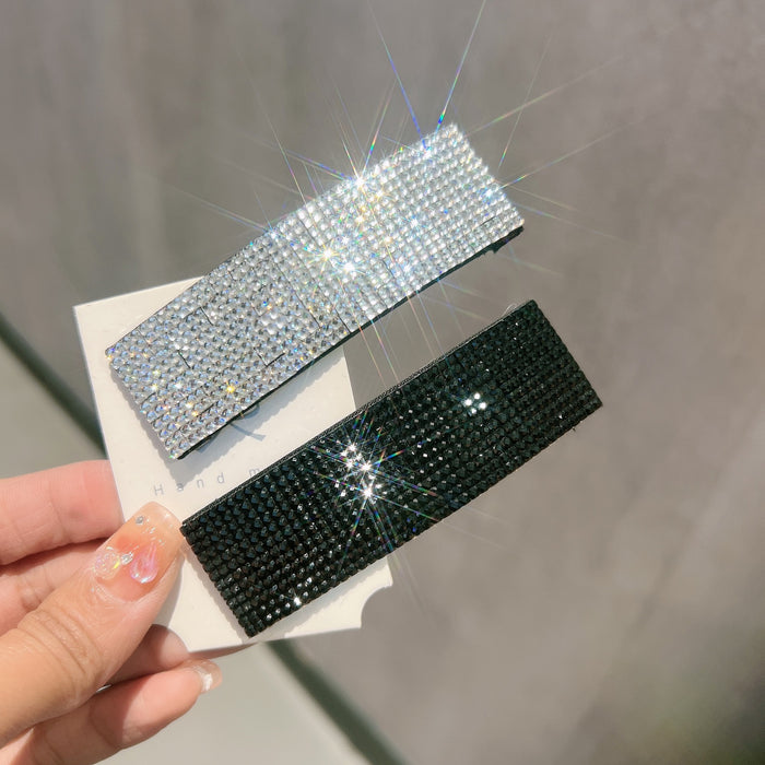 Wholesale rhinestone hairpin with diamond side clip bangs accessories headdress