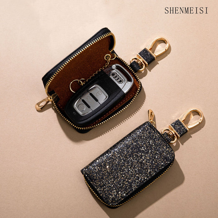 Wholesale Mini car key bag, General Motors key storage bag, creative leather hanging decoration keychain