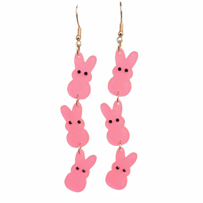 Wholesale  Acrylic Easter  Color Cartoon Rabbit  Earrings