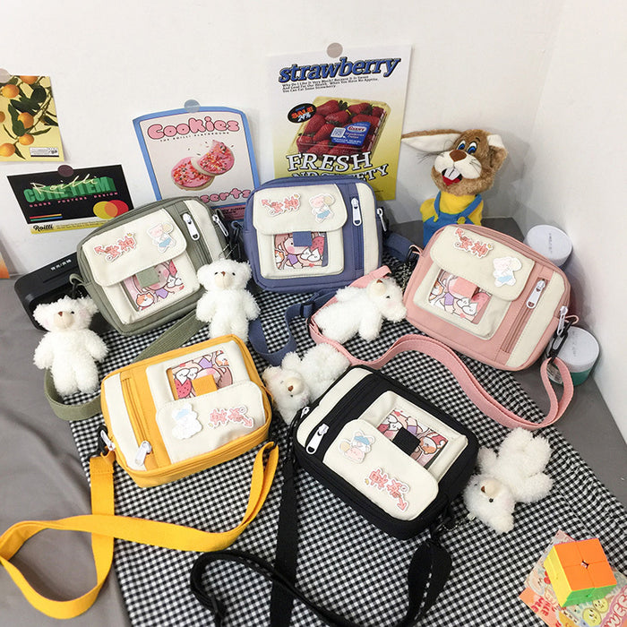 Wholesale Customized new canvas bag, crossbody bag, artistic versatile, cute shoulder bag