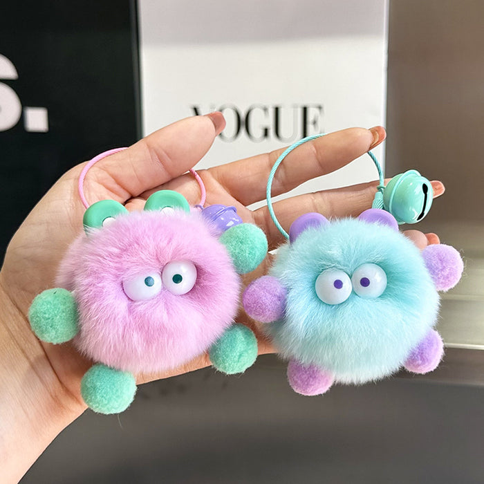 Wholesale hair Rex rabbit fur small bristle bag pendant schoolbag doll ornaments Cartoon Doll car keychain