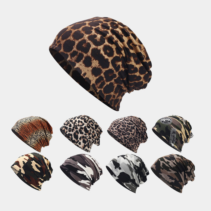 Wholesale Leopard print headf that can be used as both a Fashionhat and a neck warmer.