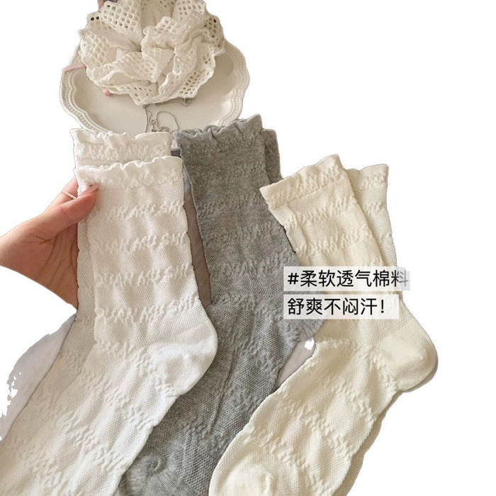 Wholesale Socks, mid length socks, pure cotton thin, retro long socks