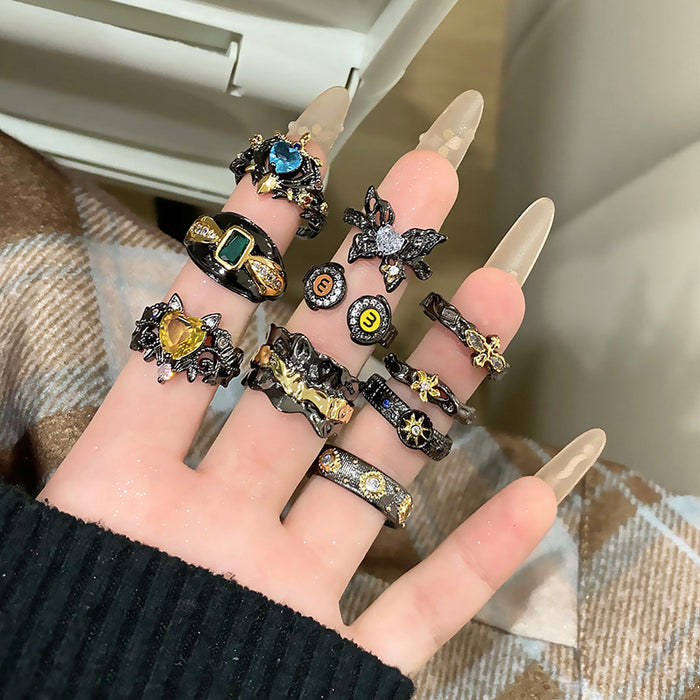 Wholesale Personalized and fashionable open-end ring, simple and niche food ring