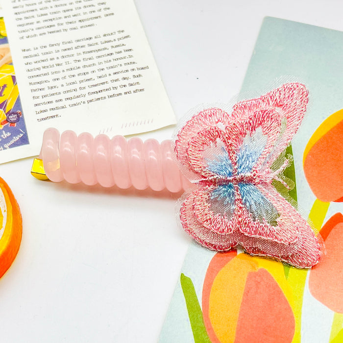 Wholesale Cute Butterfly Polyurethane Phone Cord Children's Hair Tie JDC-HS-Yiyan003