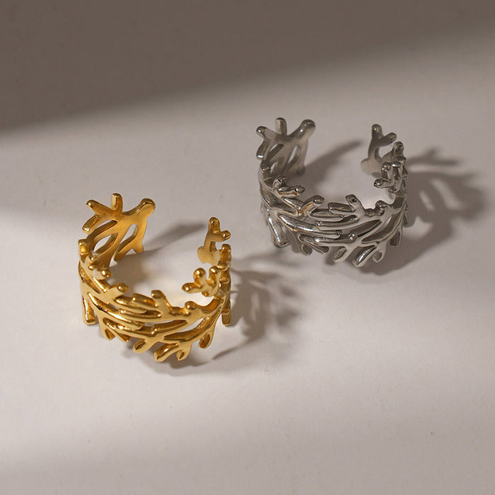 Wholesale Stainless Steel 18K Ring Steel Women's Niche High-End Ring Jewelry