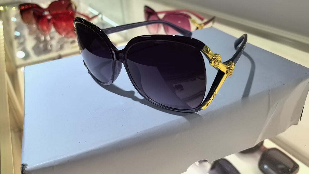 Wholesale Women's Sunglasses Camellia Hollow Dot Lacquer Rose