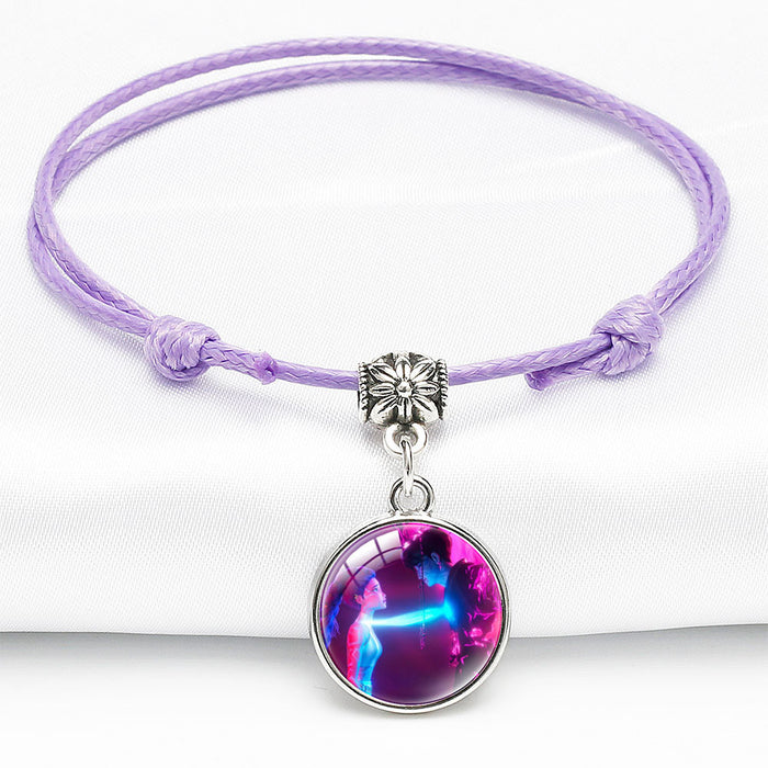 Wholesale KPOP Cute Cartoon Crystal Multi-Color Adjustable Bracelet